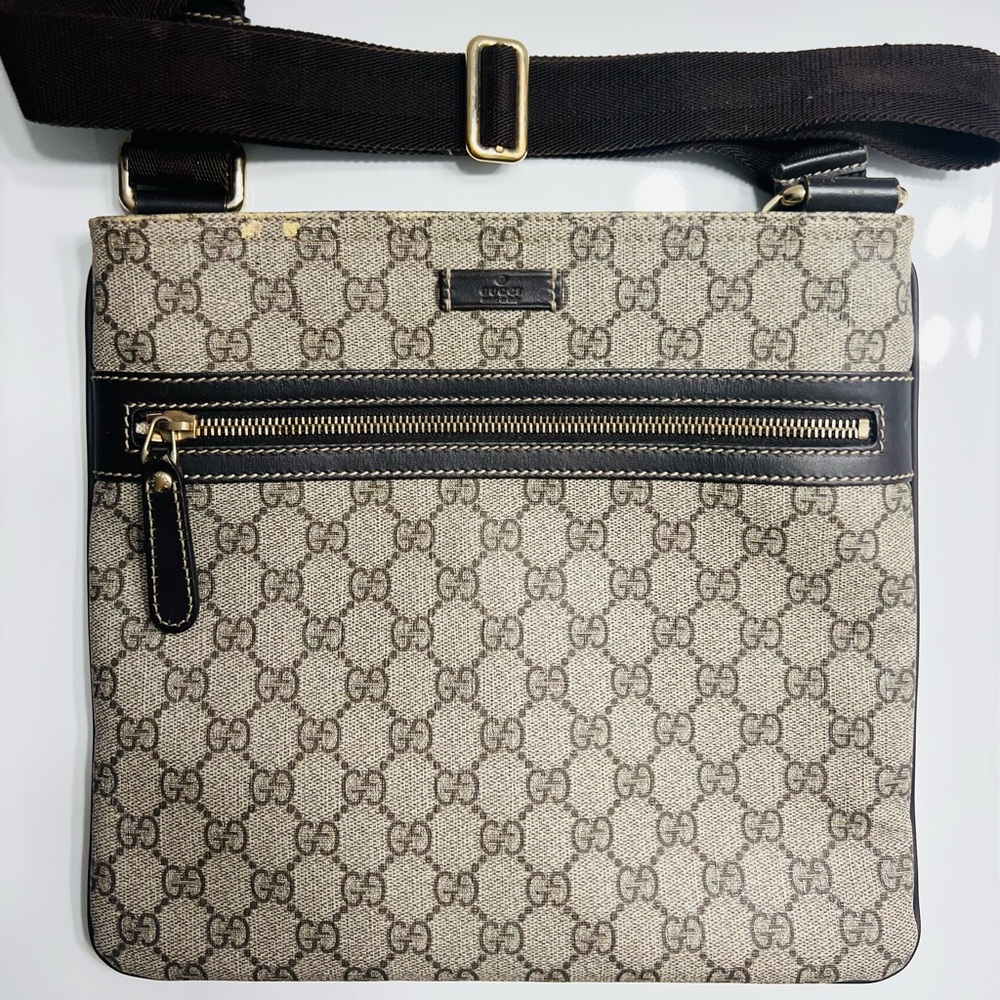 Gucci Beige and Brown Crossbody Bag